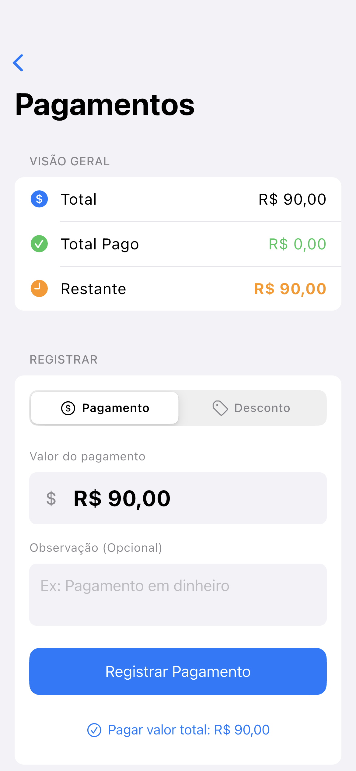 Pagamentos